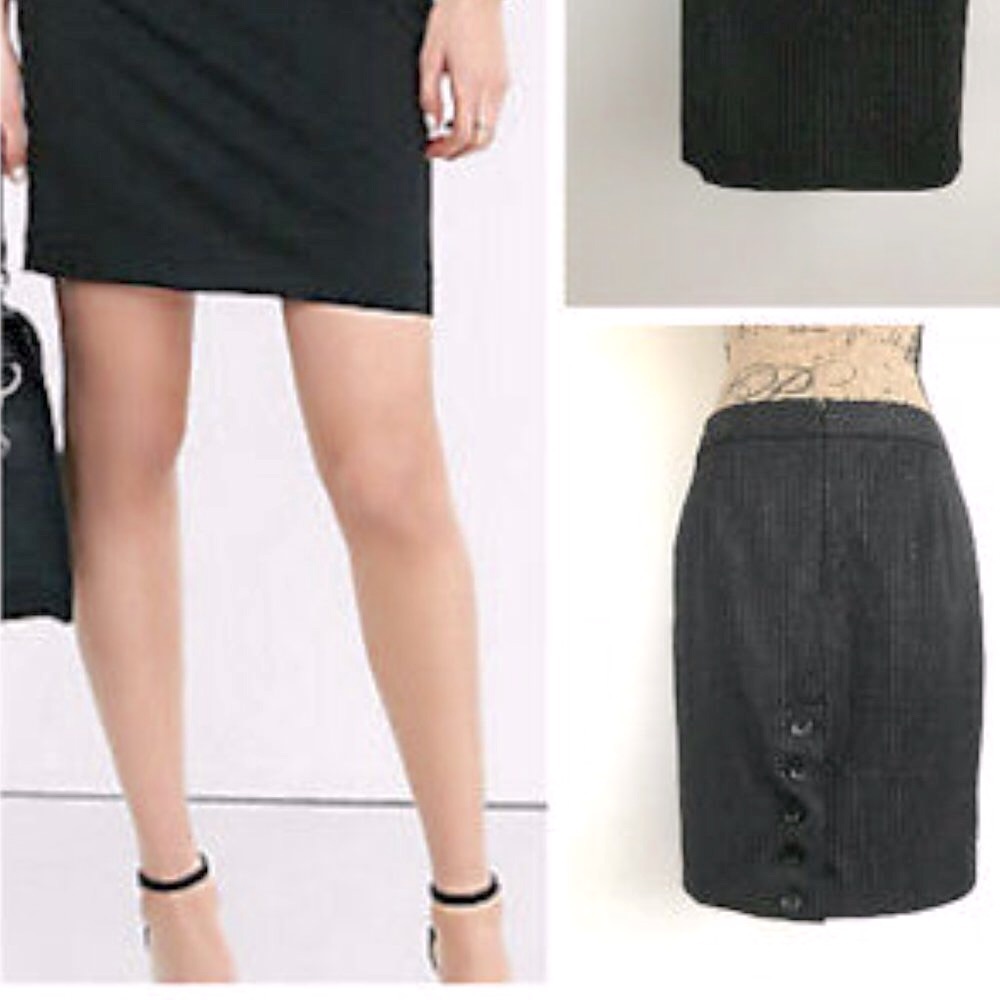 Classic Express Black 2-Pocket Pencil Skirt Size 0